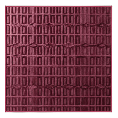 Machine Washable Trellis Red Area Rug