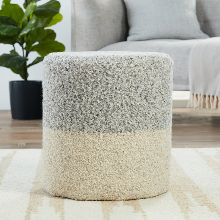 Anslee 16" Wide Round Pouf Ottoman