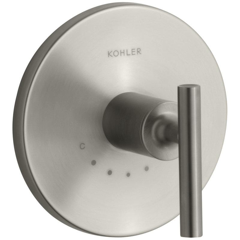 Purist Thermostatic Valve Trim with Lever Handle, Vibrant Brushed Nickel