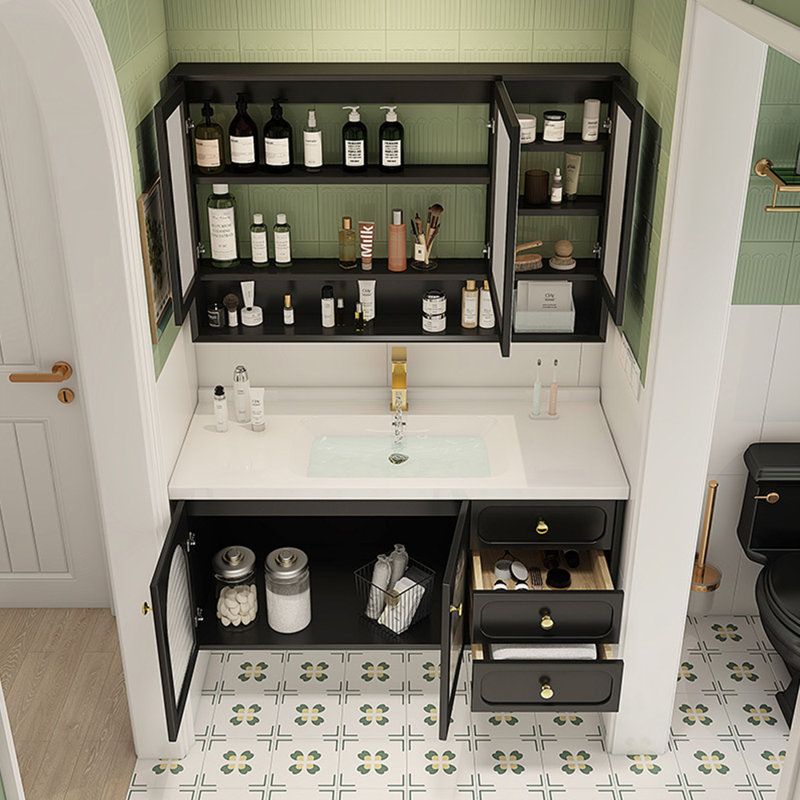 Armoire de salle de bain de style minimaliste rétro français
