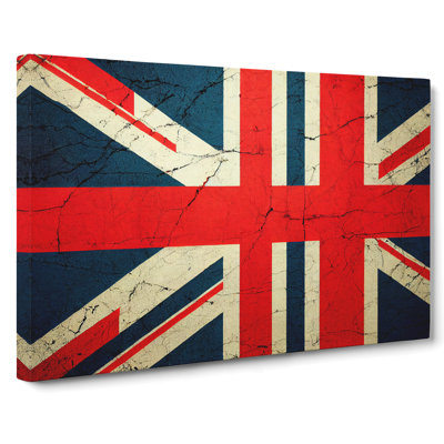 Vintage Union Jack Flag Vol.5 - Wrapped Canvas
