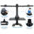 Mount-It! Height Adjustable Triple Monitor Electric Standing Desk Converter