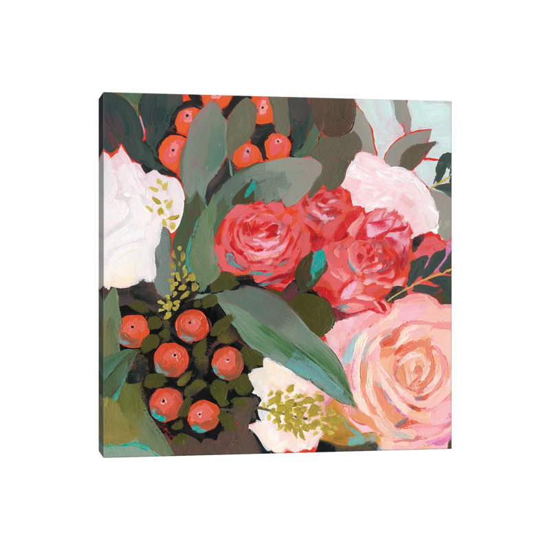 Eucalyptus Bouquet I by Victoria Borges - Wrapped Canvas Painting, 45.72 cm H x 45.72 cm W x 1.91 cm D
