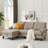 Marchel Upholstered L-Shaped Sectional with Ottoman Reversible-2102501054