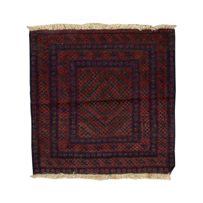 Hand-Knotted High-Quality Brown and Red Area Rug