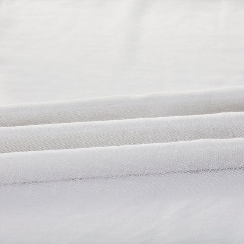 Larsa Linen Blend Sheer Curtain Single Panel, White Orchid, 50" W x 96" L