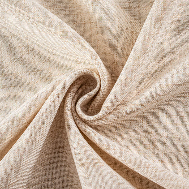 Rideau semi-transparent en polyester Schimmel, L 50 po x L 102 po, Beige