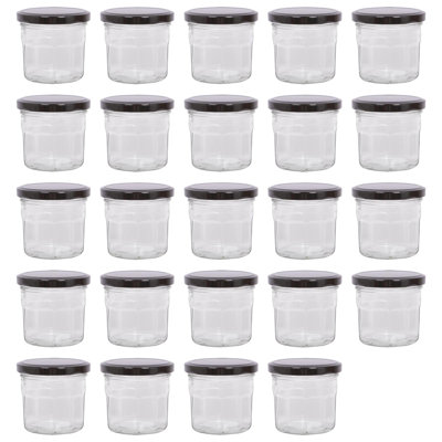 Argon Tableware Glass Jam Jars with Lids