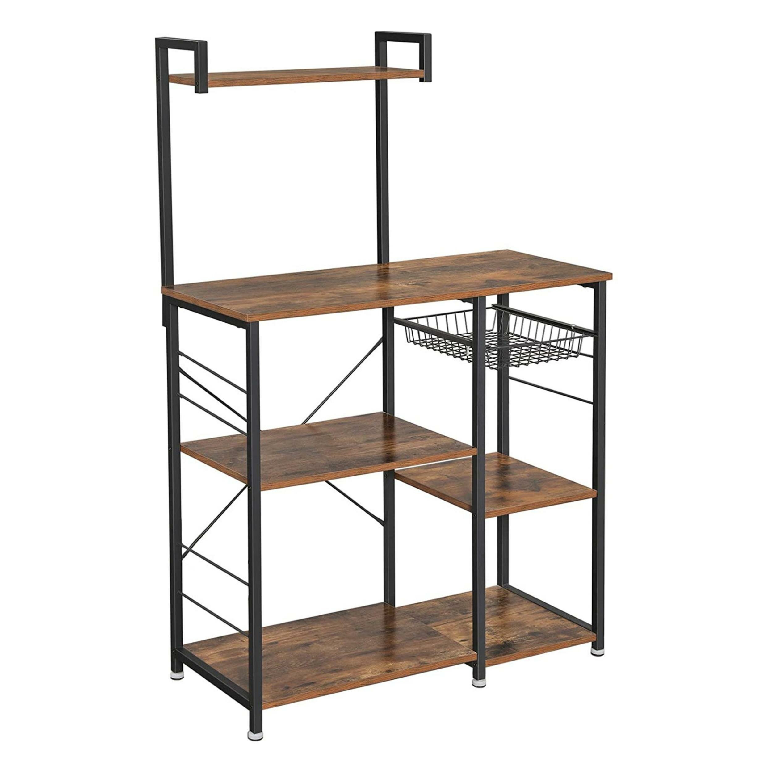 31.5 in. W x 63 in. H x 15.7 in. D Steel Rectangular Shelf Black Bathroom Heavy-Duty Adjustable Shelving Unit