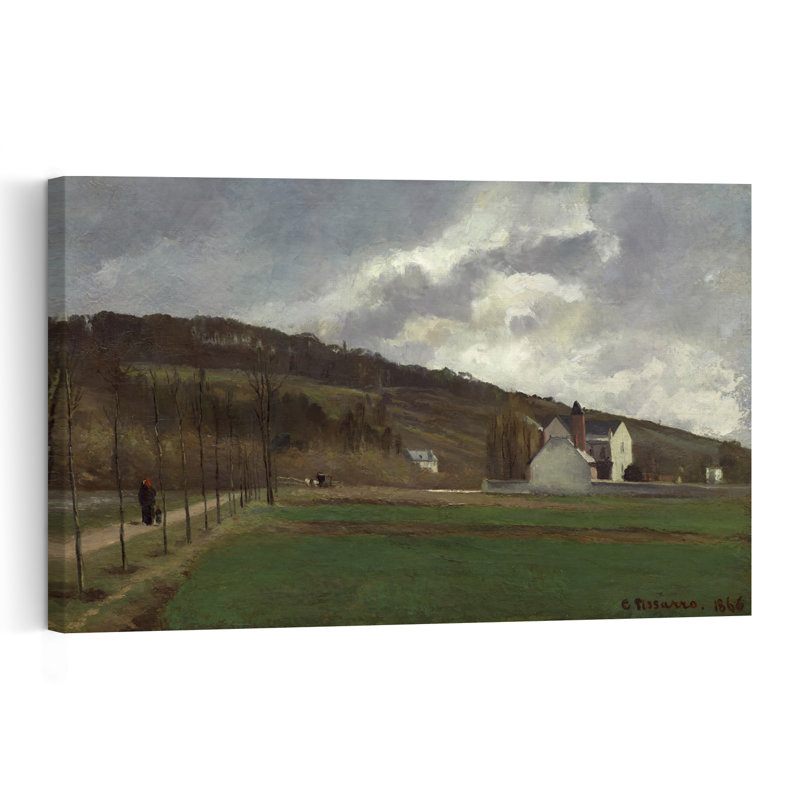 The Banks Of The Marne In Winter, 1866 Impressionist Abstract Contemporary Winter Architecture Wall Art Print - Print