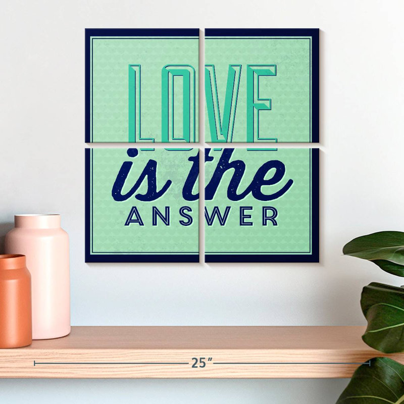 Tergel Love Is The Answer I, 18" H x 18" W