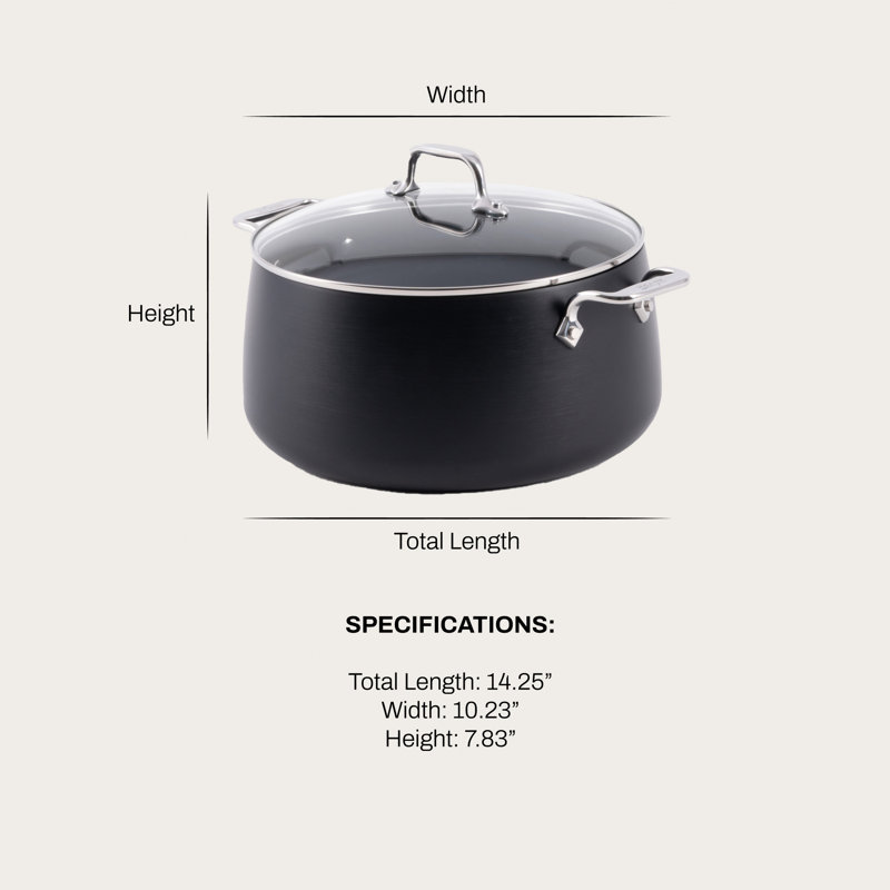 All-Clad HA1 Expert Cookware, Nonstick Stockpot With Lid, 8 Quart