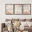 Ensemble d'art mural encadré en nuage 3 pièces - Warm Beige Misty Sky-112374905-112374911