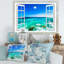 «Open Window to Wavy Ocean», impression sur toile tendue-2003997192-2006476792