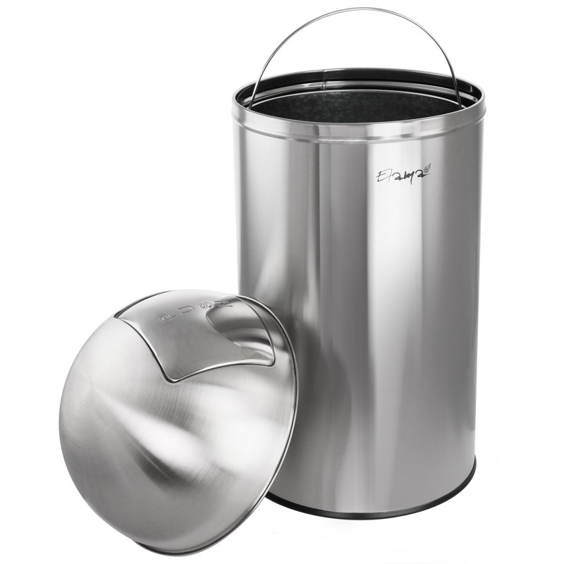 Steel Swing Lid Kitchen Trash Can - 13 Gallons