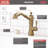 Cassidy Pull Out Kitchen Faucet, Gold Kitchen Sink Faucet, Kitchen Faucet with Pull Out Sprayer, Magnetic Docking Spray Head, Champagne Bronze-32014054