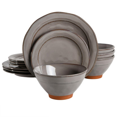 Stoneware Dinnerware Set 12 Piece - Service for 4