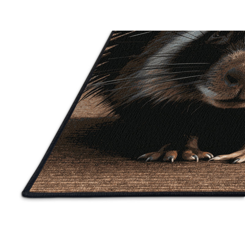  Tapis lavable africain Porcupine, Carré 3 pi