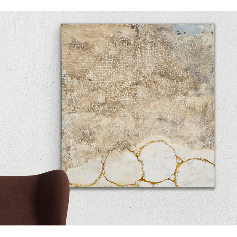 Texture blanche - reproduction sur toile tendue, H 24 po x l 24 po x P 1 po