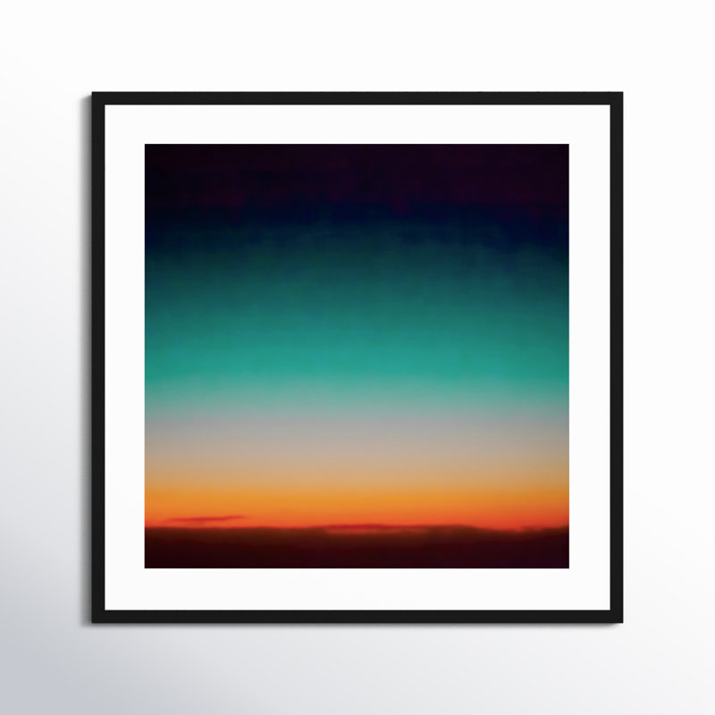 Sunrise Flying by Caroline Mint, 33.25" H x 33.25" W x 0.88" D, Black