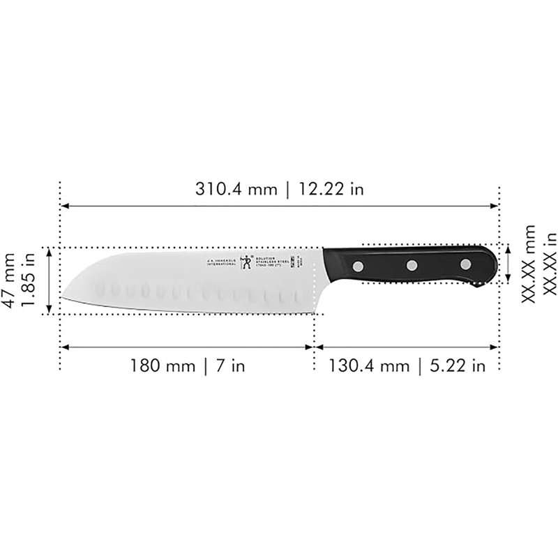 Couteau Santoku en acier inoxydable de 7,09 po L Zwilling J.A Henckels