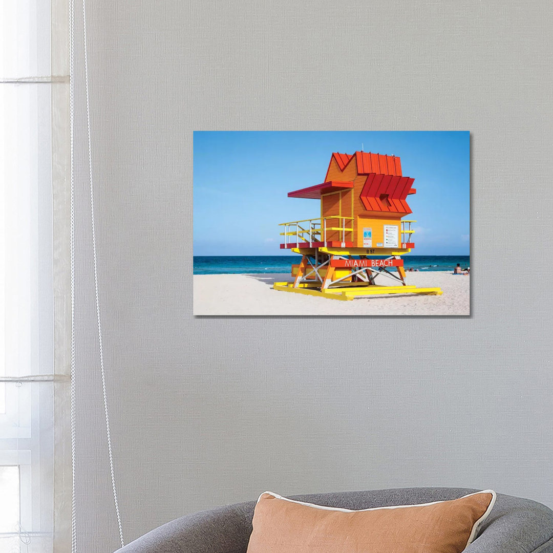 Lifeguard Cabin, South Beach, Miami I by Matteo Colombo - Wrapped Canvas Art Prints