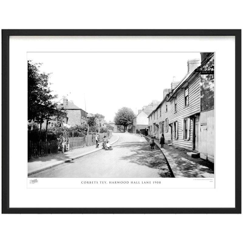 Corbets Tey, Harwood Hall Lane 1908 by Francis Frith - Single Picture Frame Print, 28cm H x 36cm W x 2.3cm D