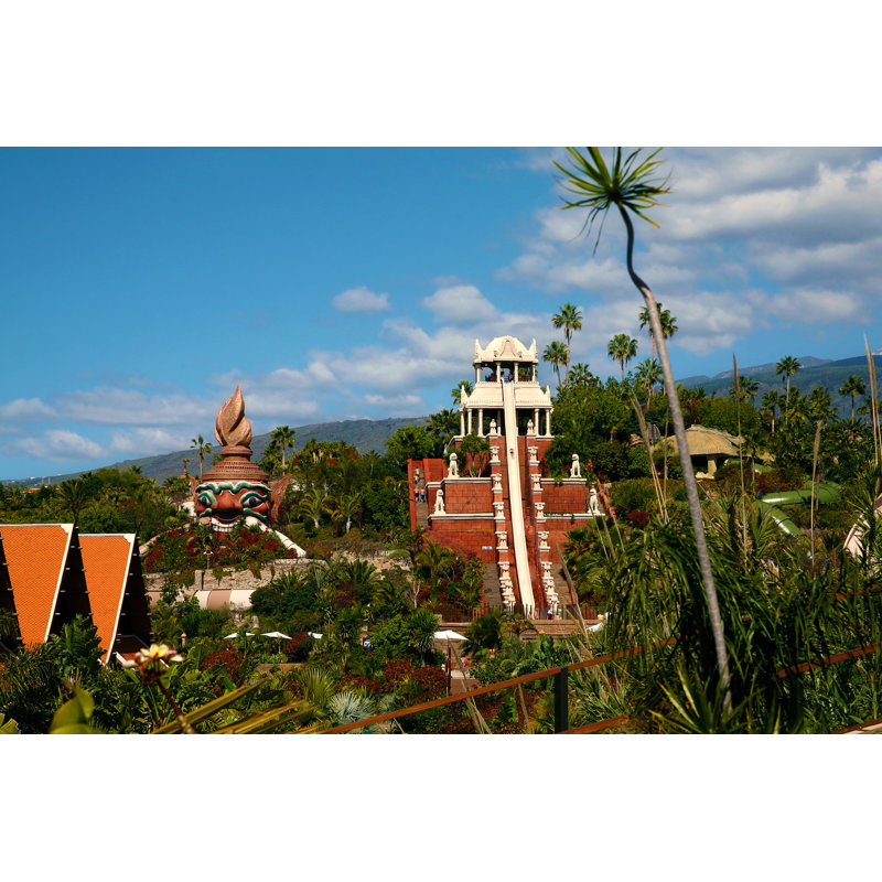 Temple Waterslide by KeithFLS - Wrapped Canvas Print, 30cm H x 46cm W