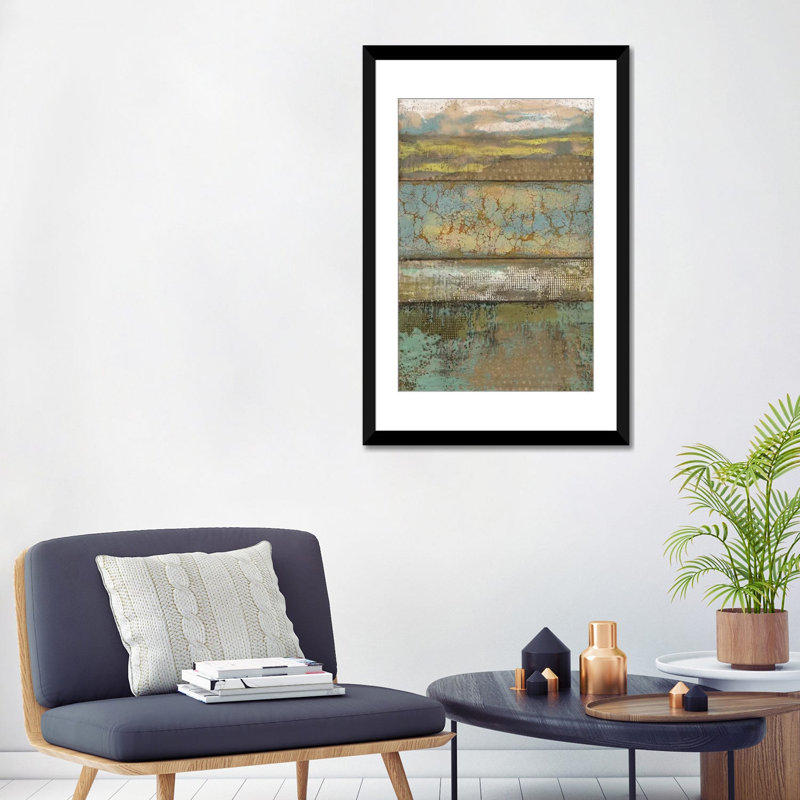 « segmented textures i », impression sur toile, Papier avec cadre noir, H 32 po x l 24 po x P 1 po, Blanc