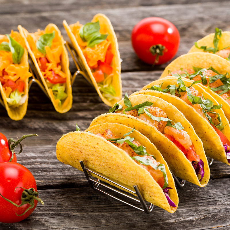 Support à tacos en acier inoxydable