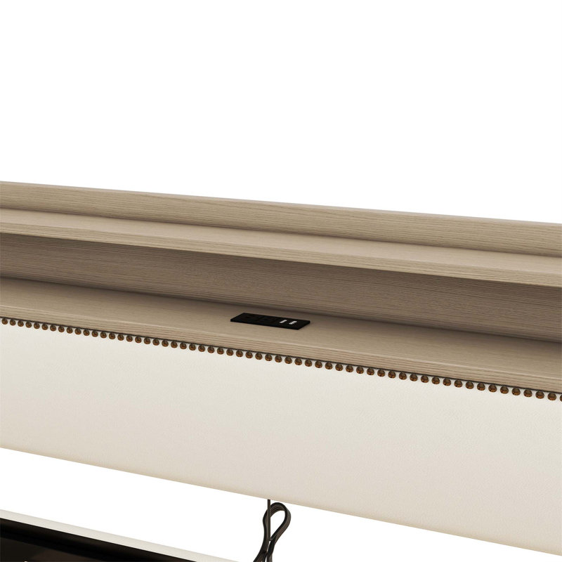 Ibraham Daybed With Storage Drawers, Upholstered Daybed With Charging Station And LED Lights