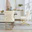 Chaise parsons rembourrée en velours capitonné Chary-250749954