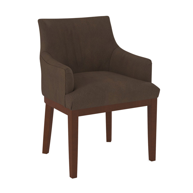 19'' H Upholstered Armchair, English Saddle, Evolution Caribou