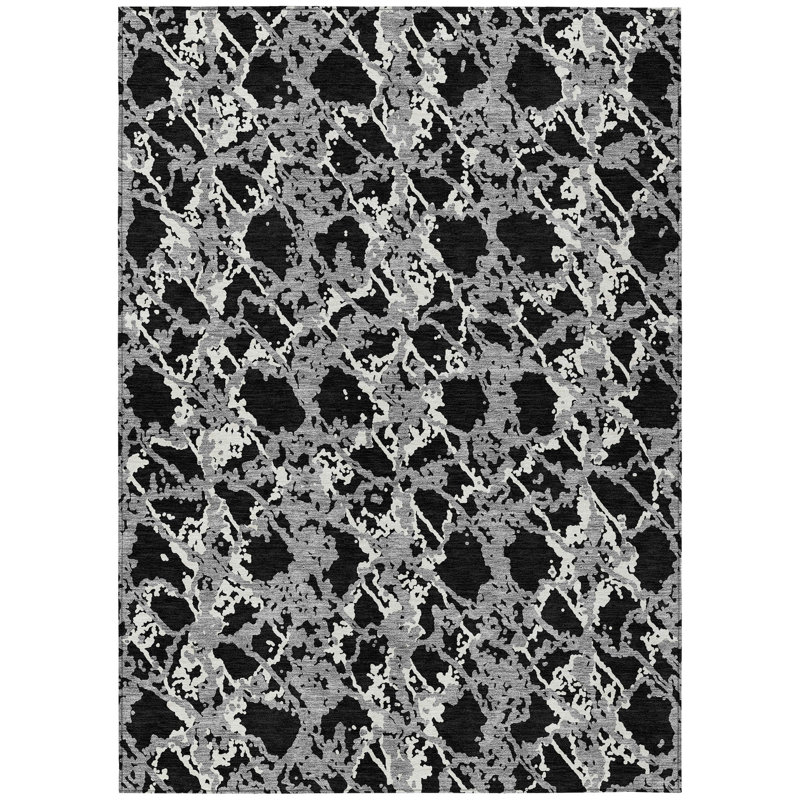 Aquaisha Abstract Indoor / Outdoor Rug, Rectangle 10' x 14'