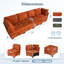 Canapé modulaire en chenille 6 pièces avec siège de rangement et canapé modulaire 6 pièces-1496524276-1494032401