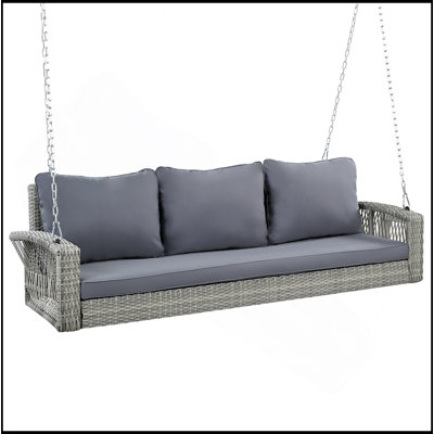 Ensemble de chaises berçantes de patio 2 pièces, chaises berçantes d'extérieur en bois d'acacia avec siège et dossier en osier et rotin, chaises de jardin confortables pour la cour, le balcon et la piscine