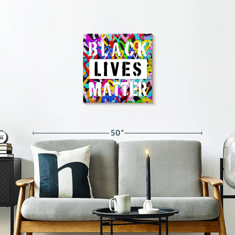 «Love Black Lives Matter», H 20 po x l 20 po