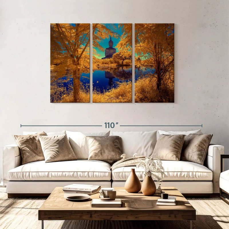 Adella Buddha Statue Reflection, 48" H x 74" W