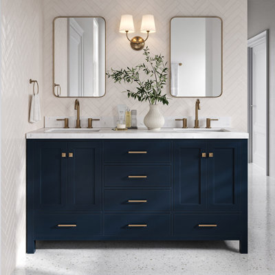  Meuble-lavabo double 66,25 po avec comptoir