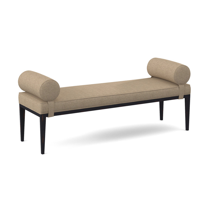 Banc Brooklyn, Ébène rétro, 100% polyester Elise lin
