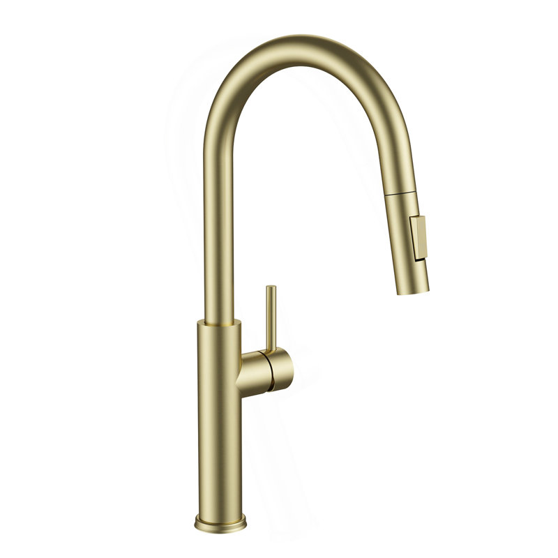 Robinet de cuisine avec douchette extractible, Brushed Gold