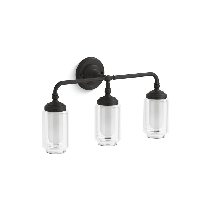 Artifacts 23 In. Three-Light Sconce, Matte Black