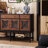 Mid ancient style solid wood sideboard cabinet
