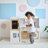 Teamson Kids Little Chef Morocco Modular Wooden Pretend Play Kitchen with 11 Accessorie Set & Interactive Features