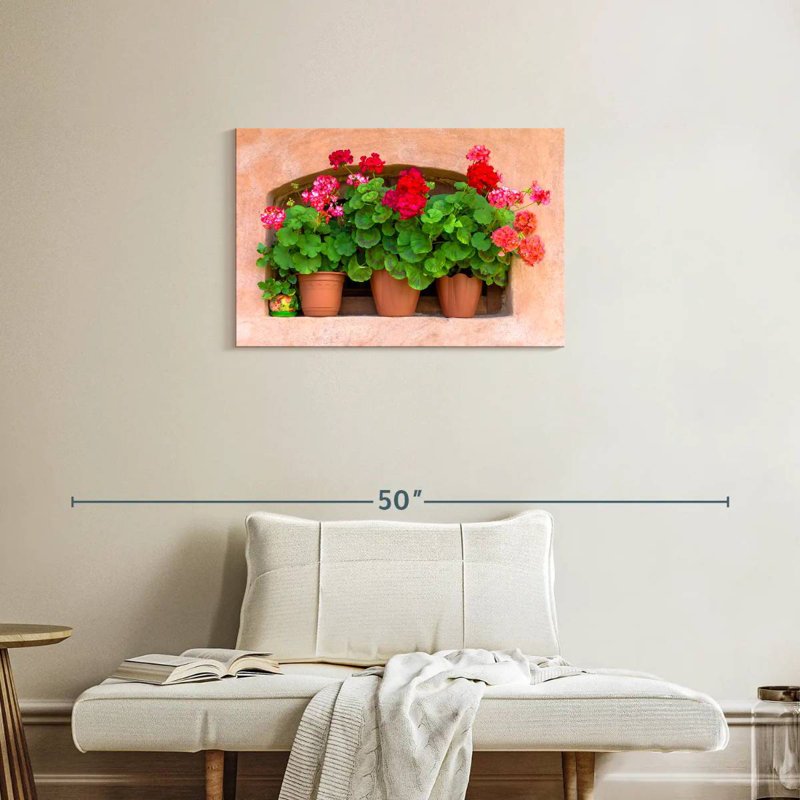 Harnek Potted Geraniums, 20" H x 30" W