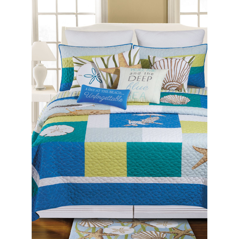 Oasis Embroidered Cotton Throw Pillow