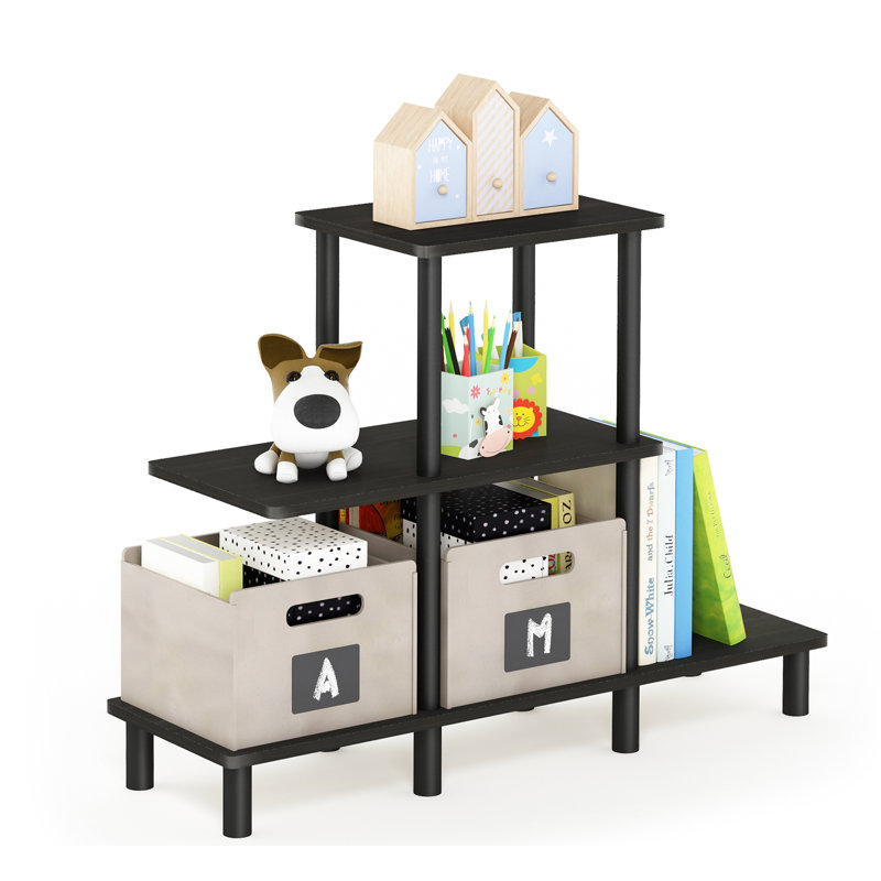 94cm W Plastic Shelving Unit, Espresso/Black