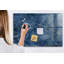 Magnetic Memo Board Whiteboard - 90 x 60 cm - With Marker and Magnets - Elegant marble