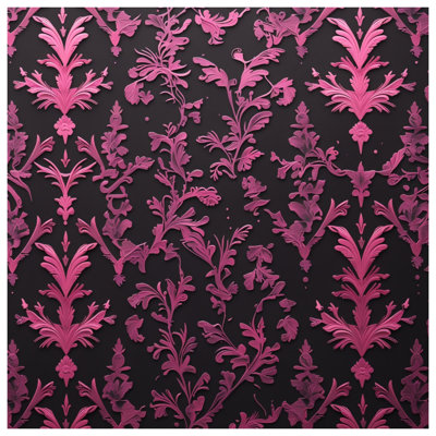 Édredon rose à motif damassé floral