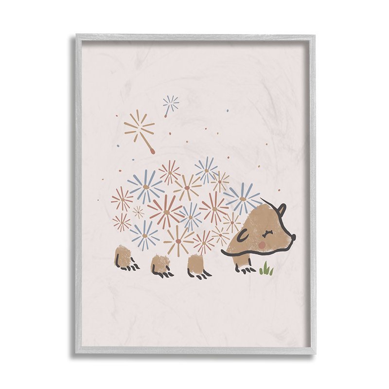 «Dandelion Flower Hedgehog» par Daphne Polselli - Impression sur toile, H 20 po x l 16 po x 1,5 po